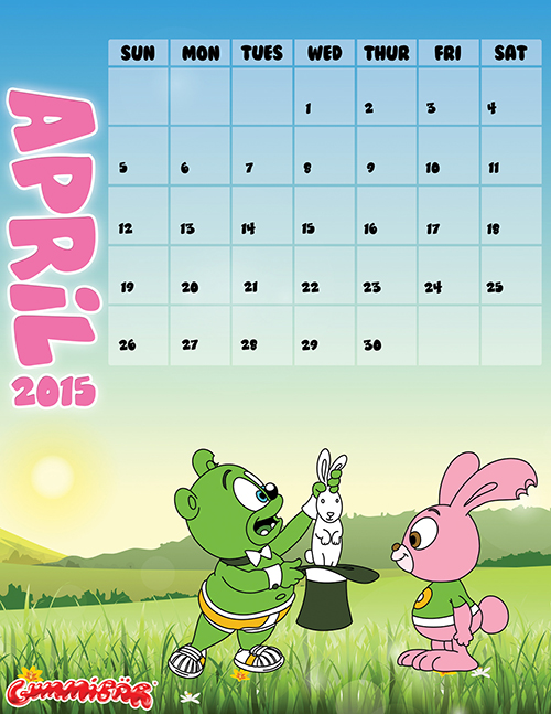 Gummibär Calendar April 2015