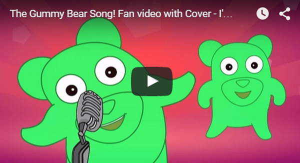 youtube cover the gummy bear song I am a gummy bear gummibar