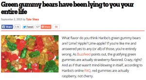 Alternative Press Haribo Green Gummy Bear Candy
