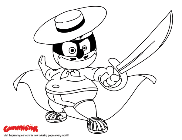 gummibar coloring page february