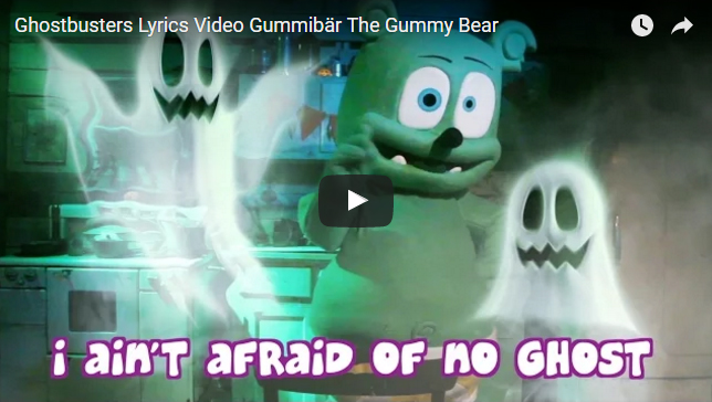 gummybear gummibar ghostbusters ghostbuster music lyric video