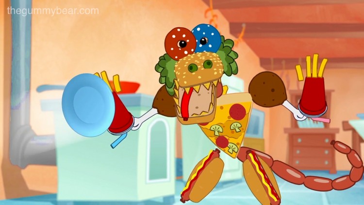 junk food monster scary funny gummy bear gummybear gummibar youtube youtuber original web series cartoon