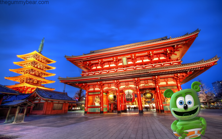 senso-ji sensoji temple japan tokyo gummy bear song around the world with gummibar gummybear