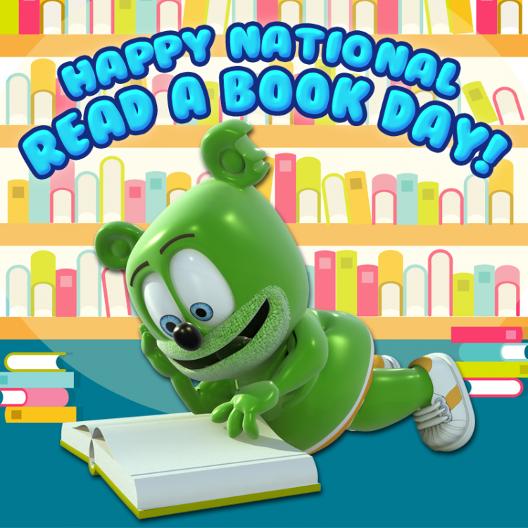happy national read a book day gummibar gummy bear song gummybear international youtube youtuber animated animation kids cartoon cartoons