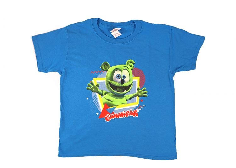 new gummibar t-shirt adults kids sizes apparel gildan softstyle childrens merchandise sapphire blue t-shirt