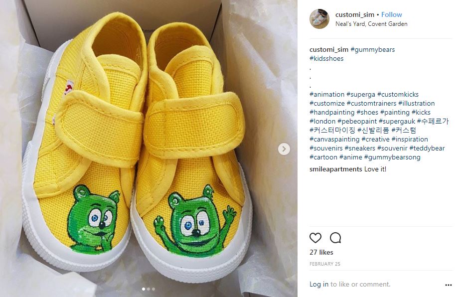 handpainted sneakers gummibar the gummy bear song diy shoes for kids childrens footwear