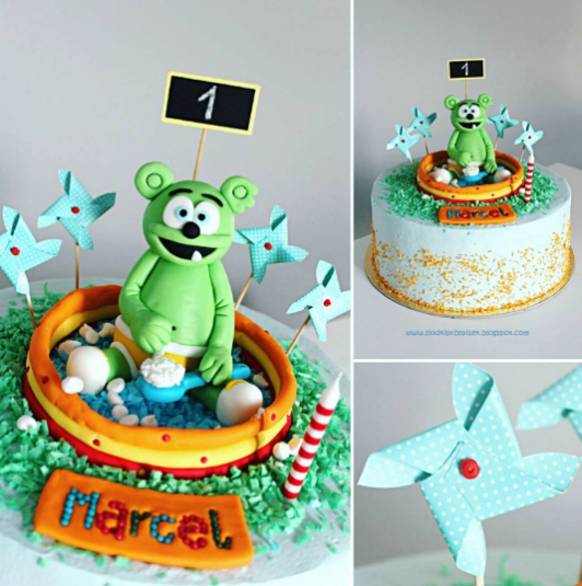 kids birthday party cake gummy bear gummybear song gummibar party ideas childrens cartoon character