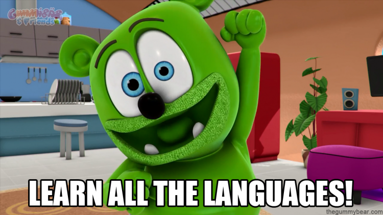 learn all the languages gummy bear song i am a gummib