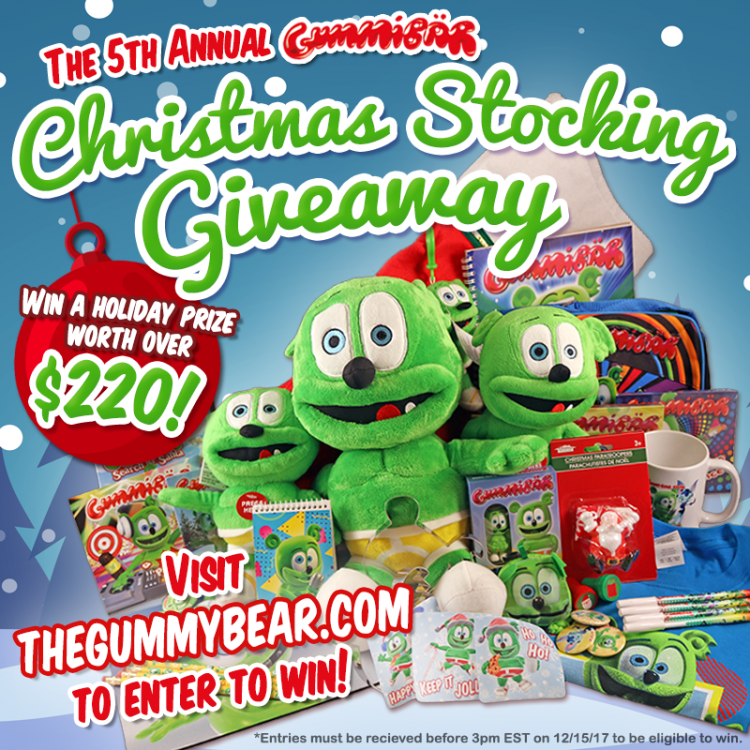 christmas stocking giveaway i am a gummy bear the gummy bear song gummibar and friends the gummy bear show holiday gifts gift giving christmas enter to win giveaway free stuff