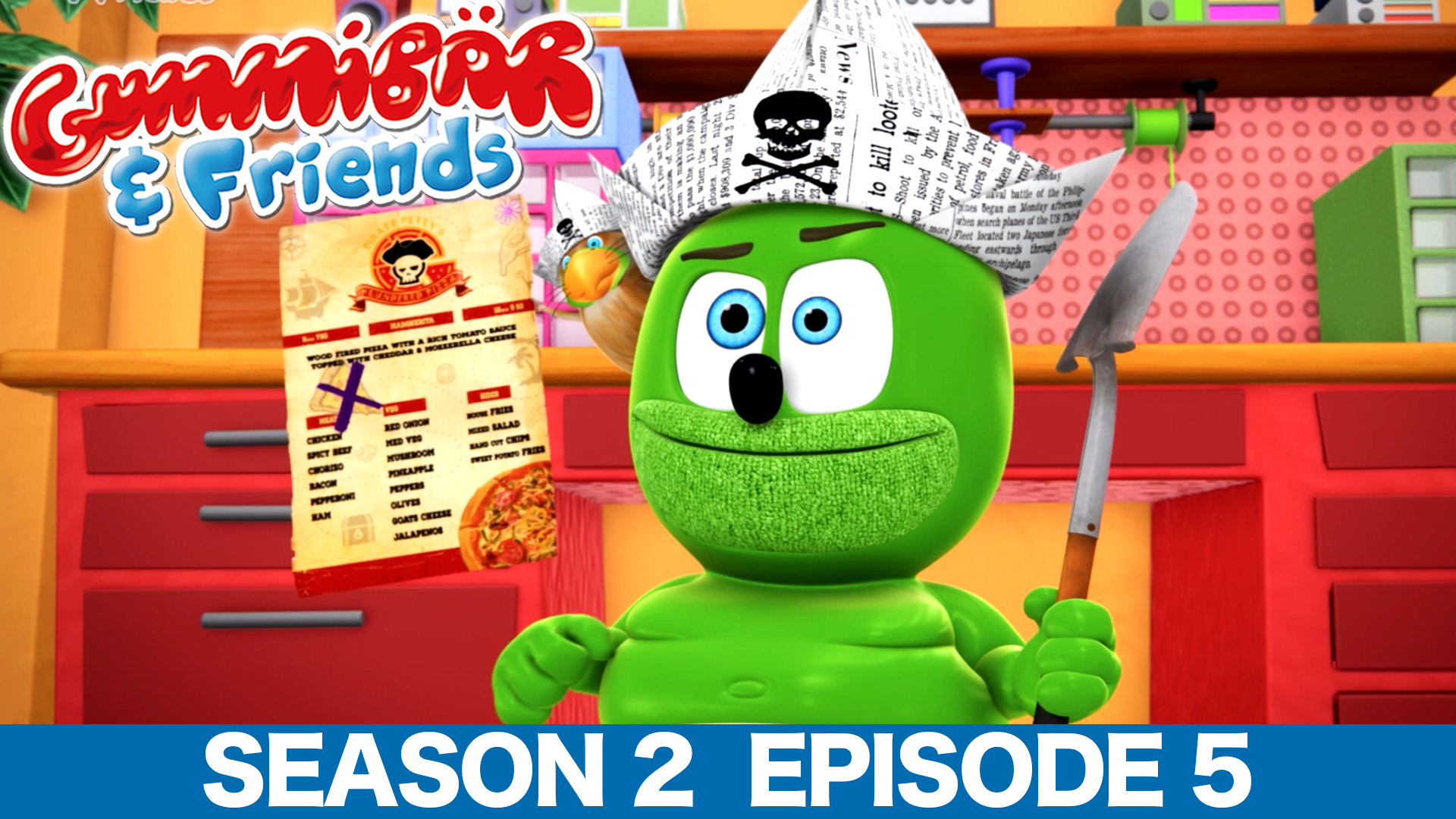 Gummy Bear Show S2 E5 “PIZZA PIRATE – X MARKS THE NOT” – Gummibär & Friends