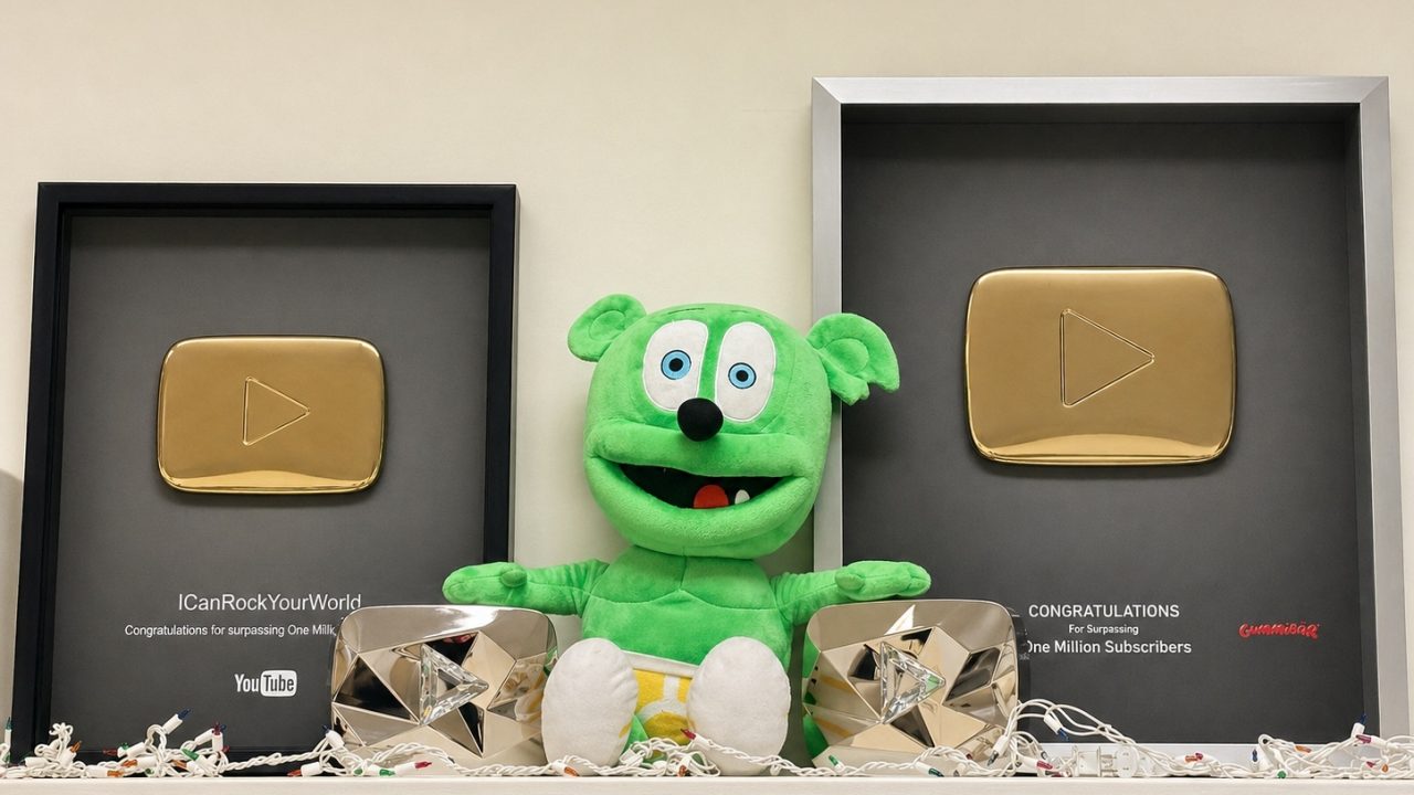 Gummibar diamond play button 10 million youtube subscribers